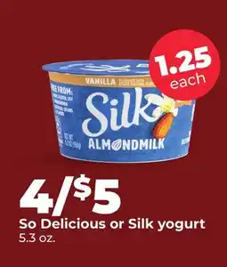 Hy-Vee So Delicious or Silk yogurt offer