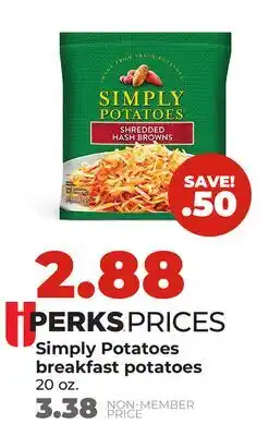 Hy-Vee Simply Potatoes breakfast potatoes offer