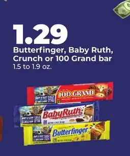 Hy-Vee Butterfinger, Baby Ruth, Crunch or 100 Grand bar offer