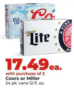 Hy-Vee Coors or Miller offer