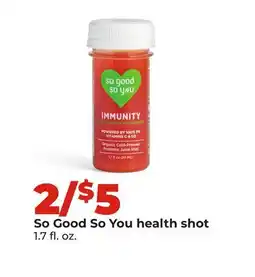 Hy-Vee So Good So You health shot offer