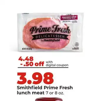 Hy-Vee Smithfield Prime Fresh lunch meat offer