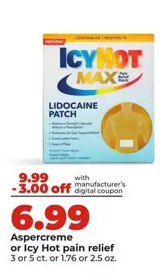 Hy-Vee Aspercreme or Icy Hot pain relief offer
