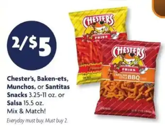 Chester's, Baken-ets, Munchos, or Santitas Snacks