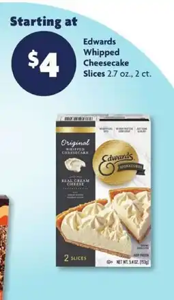 Family Dollar Edwards Whipped Cheesecake offer