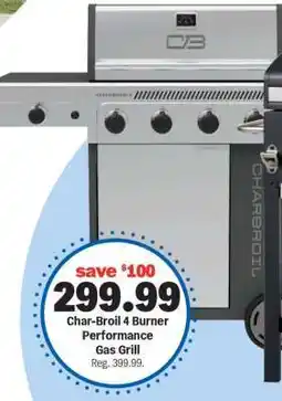 Meijer Char-Broil 4 Burner Performance Gas Grill offer