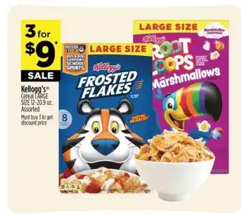 Dollar General Kellogg's Cereal Large Size offer