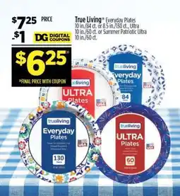 Dollar General True Living Everyday Plates offer