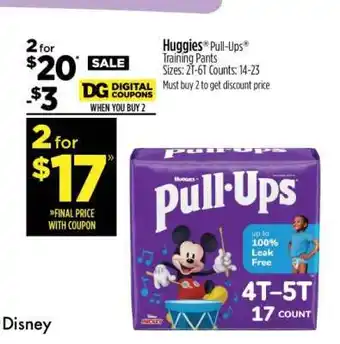 Dollar General Huggies Pull-Ups offer