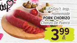 Cermak Fresh Market U.S. Gov't Insp. Homemade PORK CHORIZO offer