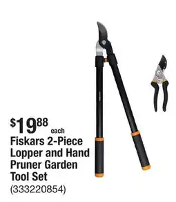 The Home Depot Fiskars 2-Piece Lopper and Hand Pruner Garden Tool Set offer