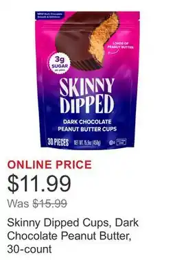 Costco Skinny Dipped Cups, Dark Chocolate Peanut Butter, 30-count offer