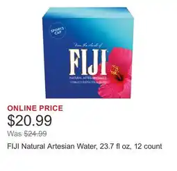 Costco FIJI Natural Artesian Water, 23.7 fl oz, 12 count offer