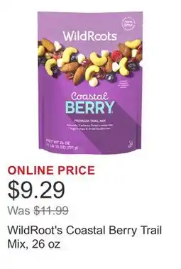 Costco WildRoot's Coastal Berry Trail Mix, 26 oz offer