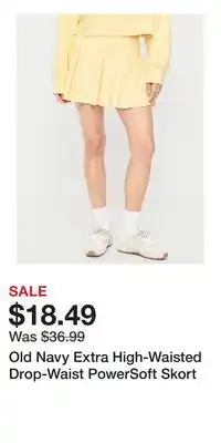 Old Navy Old Navy Extra High-Waisted Drop-Waist PowerSoft Skort offer