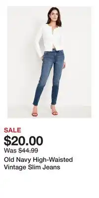 Old Navy Old Navy High-Waisted Vintage Slim Jeans offer