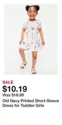 Old Navy Old Navy Printed Short-Sleeve Dress for Toddler Girls offer