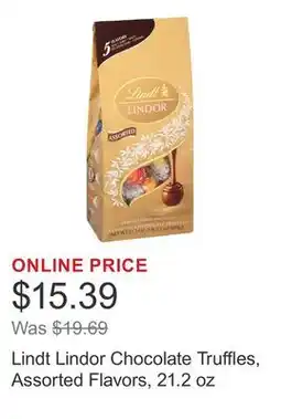 Costco Lindt Lindor Chocolate Truffles, Assorted Flavors, 21.2 oz offer