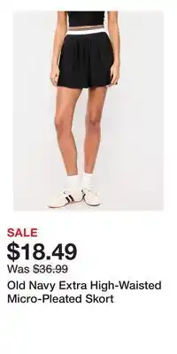 Old Navy Old Navy Extra High-Waisted Micro-Pleated Skort offer