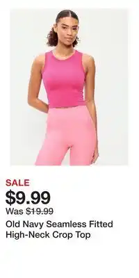 Old Navy Old Navy Seamless Fitted High-Neck Crop Top offer