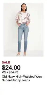 Old Navy Old Navy High-Waisted Wow Super-Skinny Jeans offer