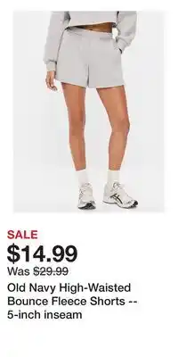 Old Navy Old Navy High-Waisted Bounce Fleece Shorts -- 5-inch inseam offer