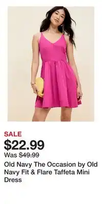 Old Navy Old Navy The Occasion by Old Navy Fit & Flare Taffeta Mini Dress offer