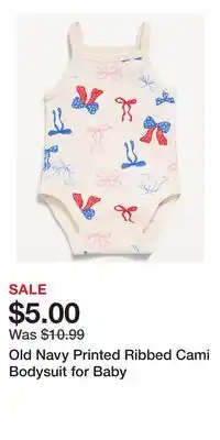 Old Navy Old Navy Printed Ribbed Cami Bodysuit for Baby offer