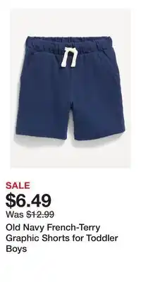 Old Navy Old Navy French-Terry Graphic Shorts for Toddler Boys offer