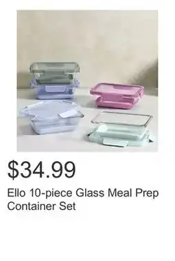 Costco Ello 10-piece Glass Meal Prep Container Set offer