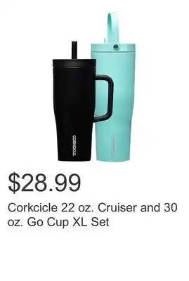 Costco Corkcicle 22 oz. Cruiser and 30 oz. Go Cup XL Set offer