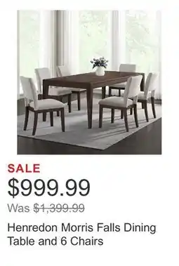 Costco Henredon Morris Falls Dining Table and 6 Chairs offer