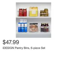 Costco iDESIGN Pantry Bins, 6-piece Set offer