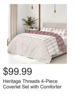 Costco Heritage Threads 4-Piece Coverlet Set with Comforter offer