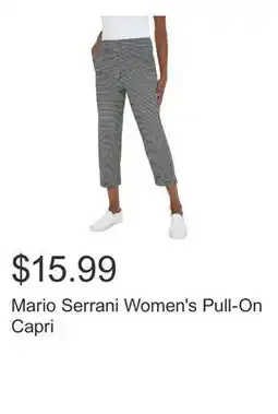 Costco Mario Serrani Women's Pull-On Capri offer