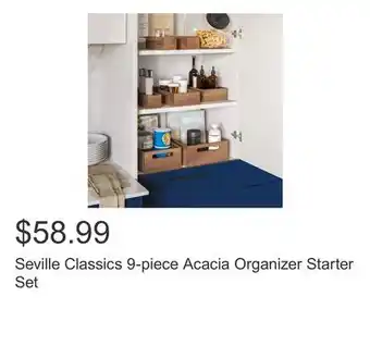 Costco Seville Classics 9-piece Acacia Organizer Starter Set offer