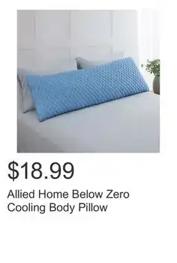 Costco Allied Home Below Zero Cooling Body Pillow offer