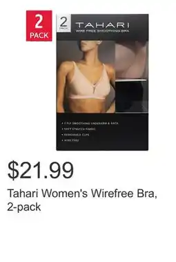 Costco Tahari Women's Wirefree Bra, 2-pack offer
