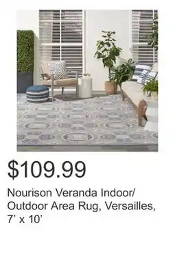 Costco Nourison Veranda Indoor/Outdoor Area Rug, Versailles, 7' x 10' offer