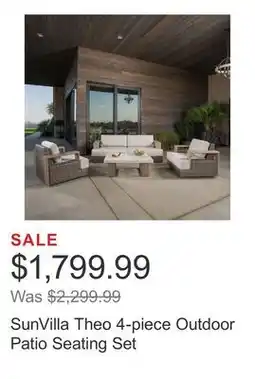 Costco SunVilla Theo 4-piece Outdoor Patio Seating Set offer