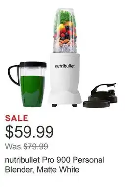 Costco nutribullet Pro 900 Personal Blender, Matte White offer