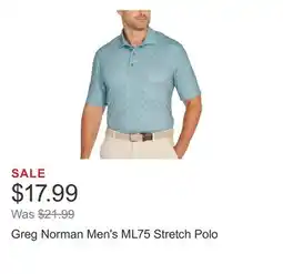 Costco Greg Norman Men's ML75 Stretch Polo offer