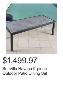 Costco SunVilla Havana 9-piece Outdoor Patio Dining Set offer