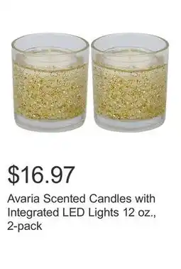 Costco Avaria Scented Candles with Integrated LED Lights 12 oz., 2-pack offer