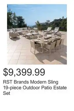 Costco RST Brands Modern Sling 19-piece Outdoor Patio Estate Set offer