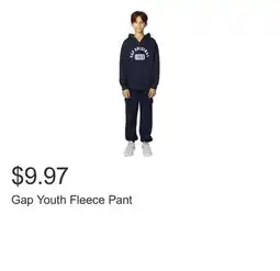 Costco Gap Youth Fleece Pant offer