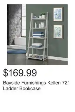 Costco Bayside Furnishings Kellen 72 Ladder Bookcase offer