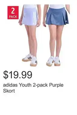 Costco adidas Youth 2-pack Purple Skort offer