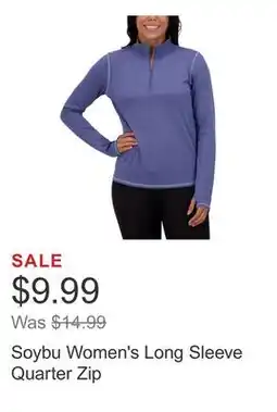 Costco Soybu Women's Long Sleeve Quarter Zip offer