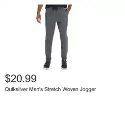 Costco Quiksilver Men's Stretch Woven Jogger offer